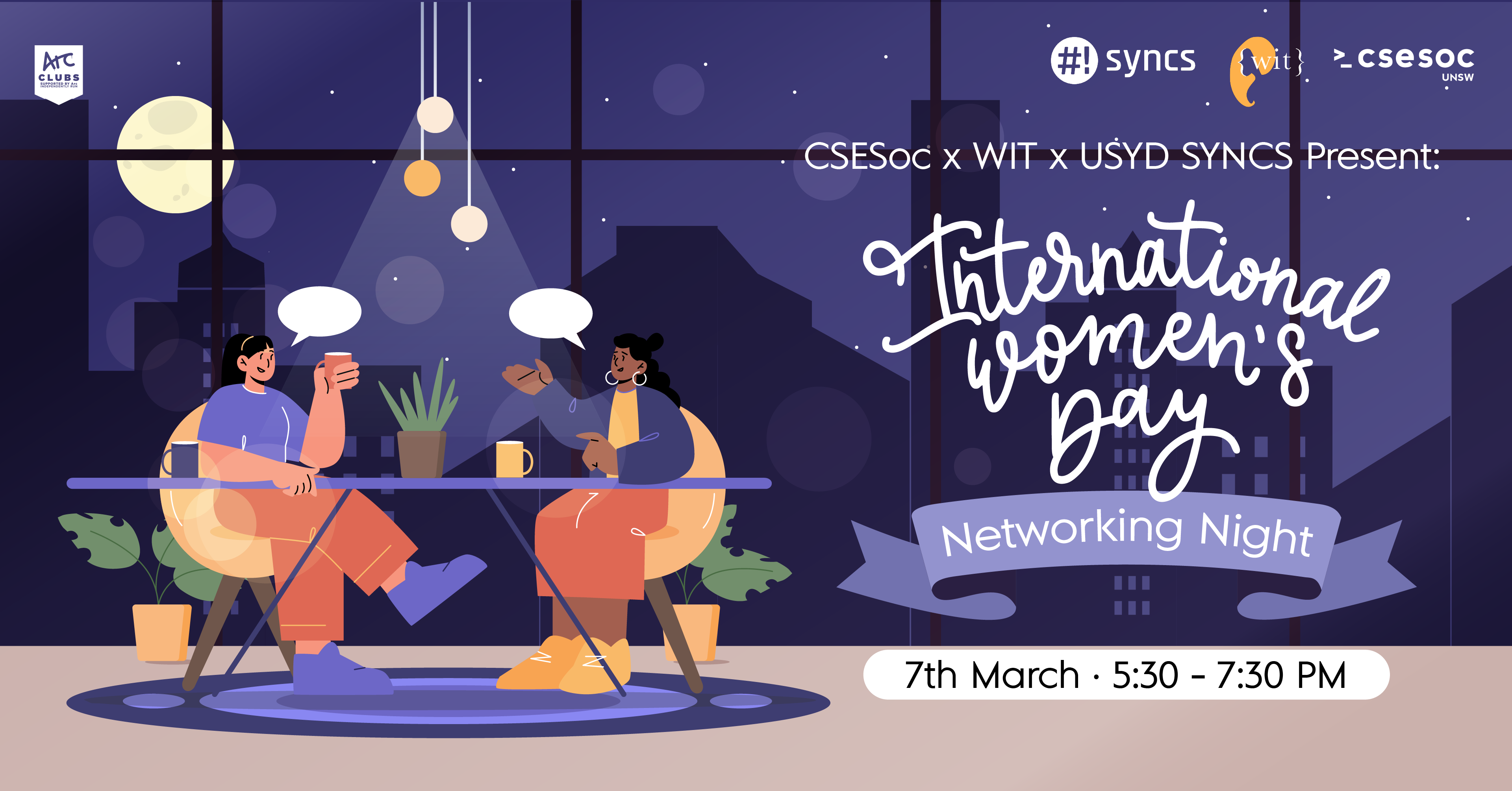 CSESoc x WIT x USYD:SYNCS: IWD Networking Night Event